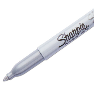 Sharpie® Metallic Fine Point Permanent Markers, Fine Bullet Tip, Metallic Silver, 4-pack freeshipping - TVN Wholesale